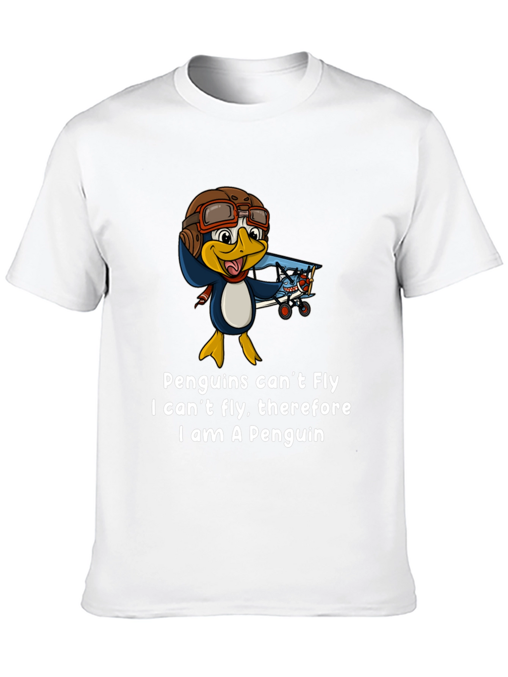Penguin Pilot T-Shirt - Funny Aviation Humor Tee