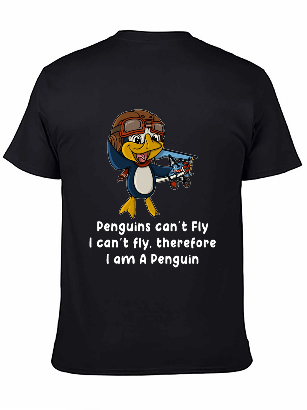 Penguin Pilot T-Shirt - Funny Aviation Humor Tee