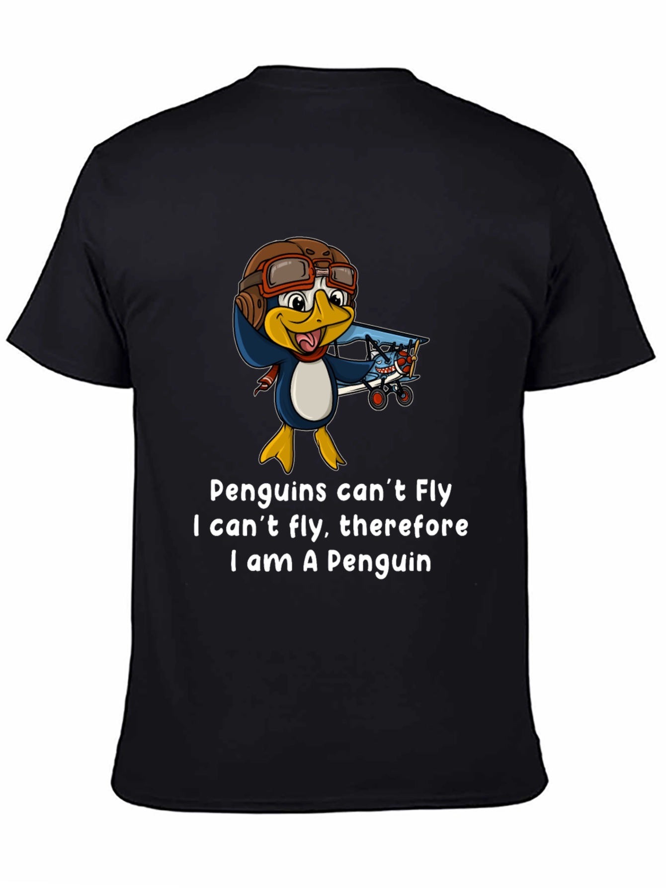 Penguin Pilot T-Shirt - Funny Aviation Humor Tee