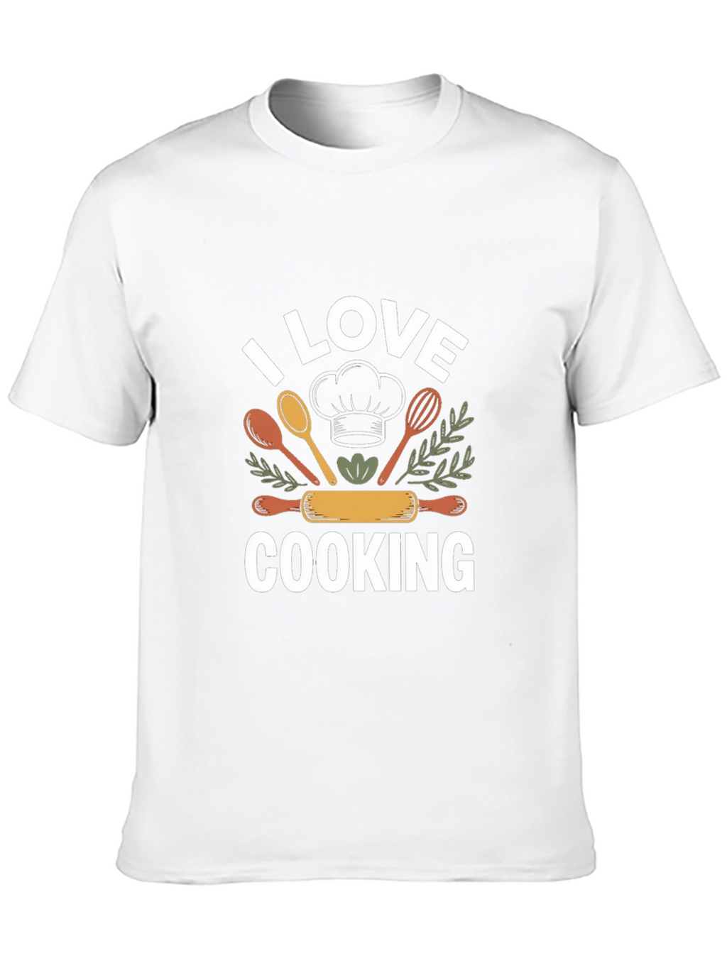 I Love Cooking Black T-Shirt Chef Gift