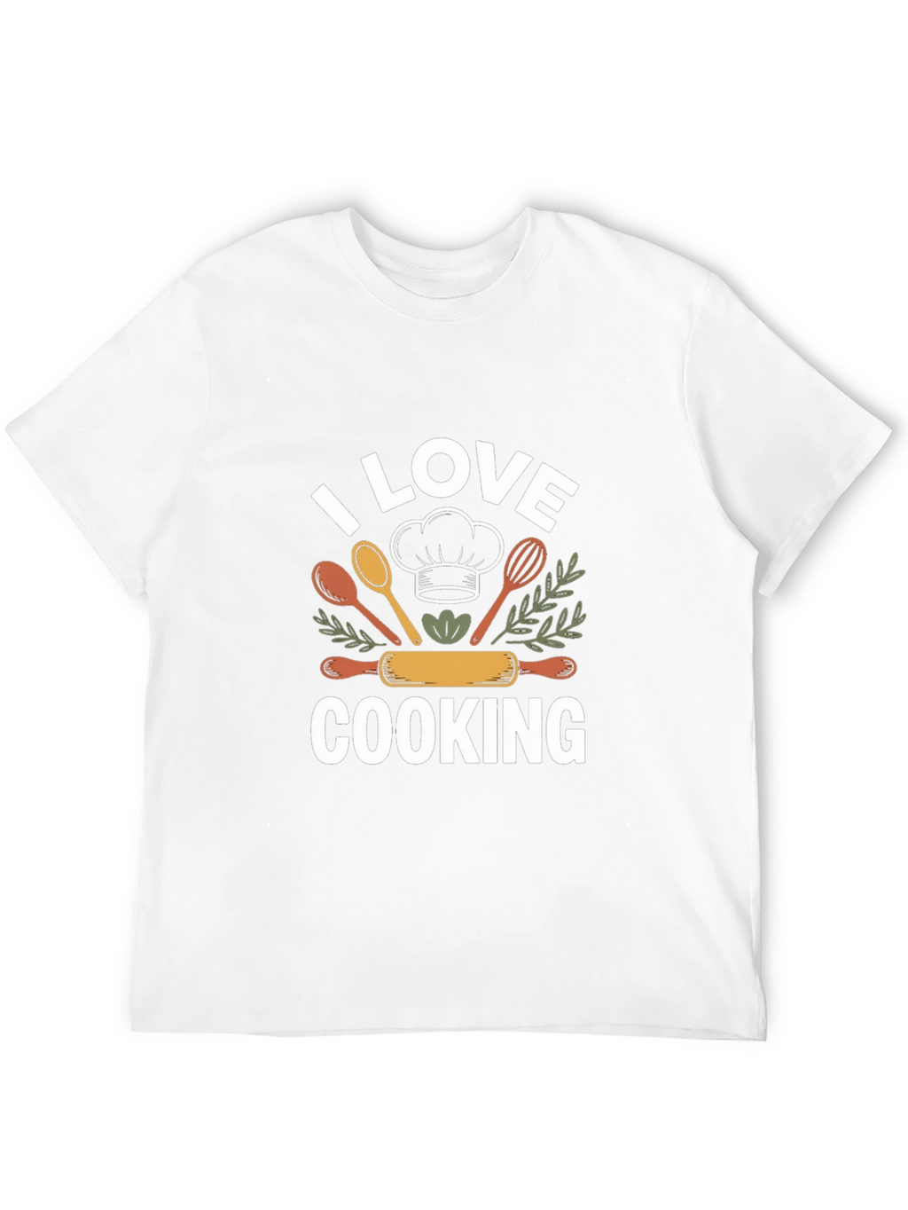 I Love Cooking Black T-Shirt Chef Gift