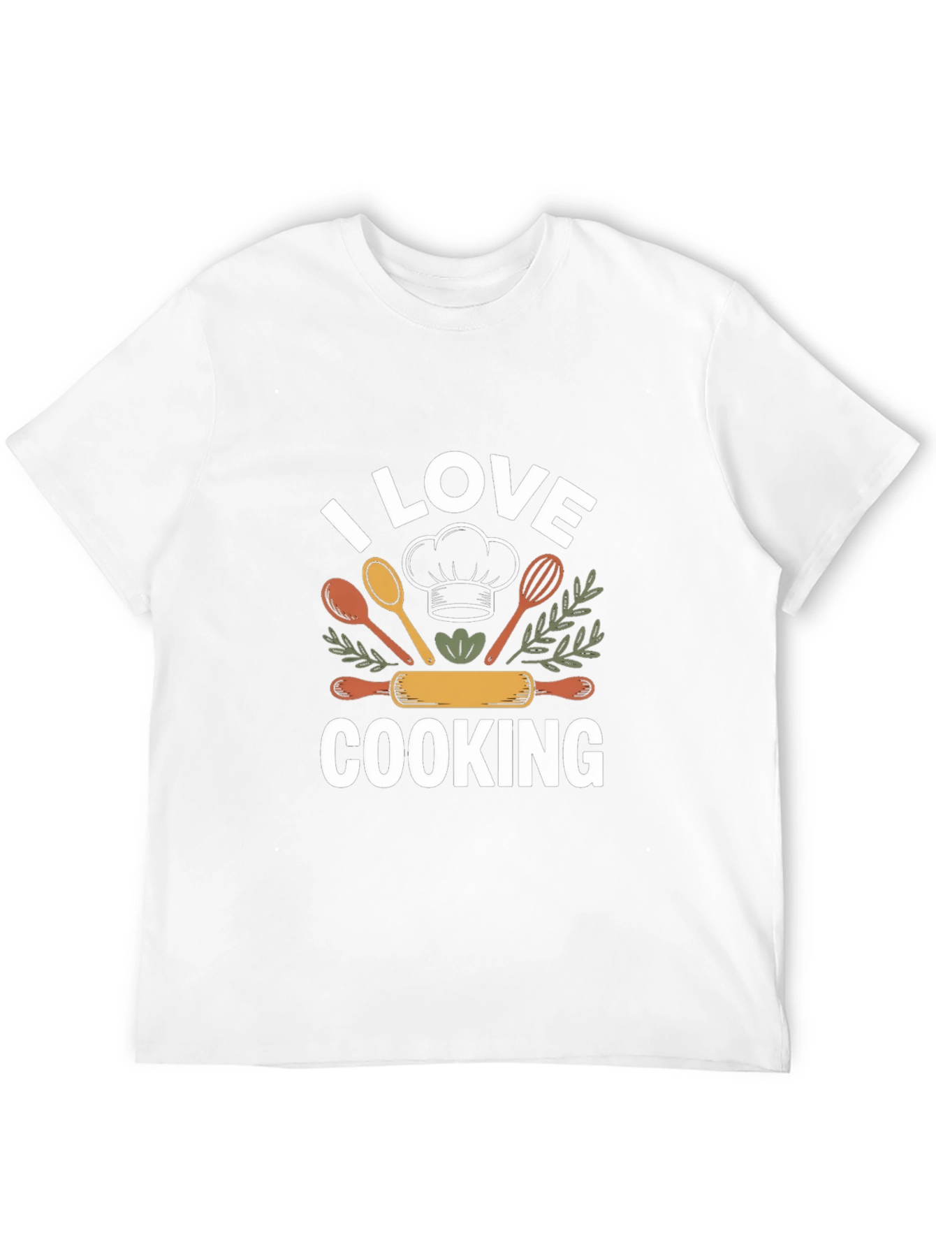 I Love Cooking Black T-Shirt Chef Gift
