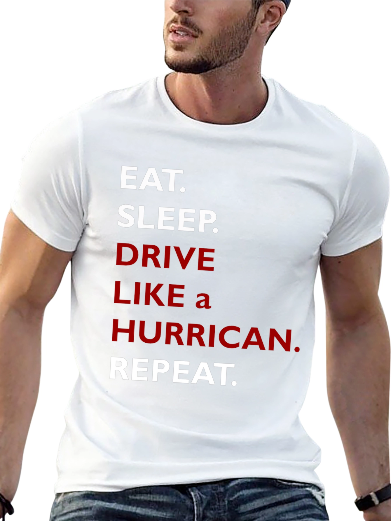 Eat Sleep Drive Like a Hurricane Repeat T-Shirt