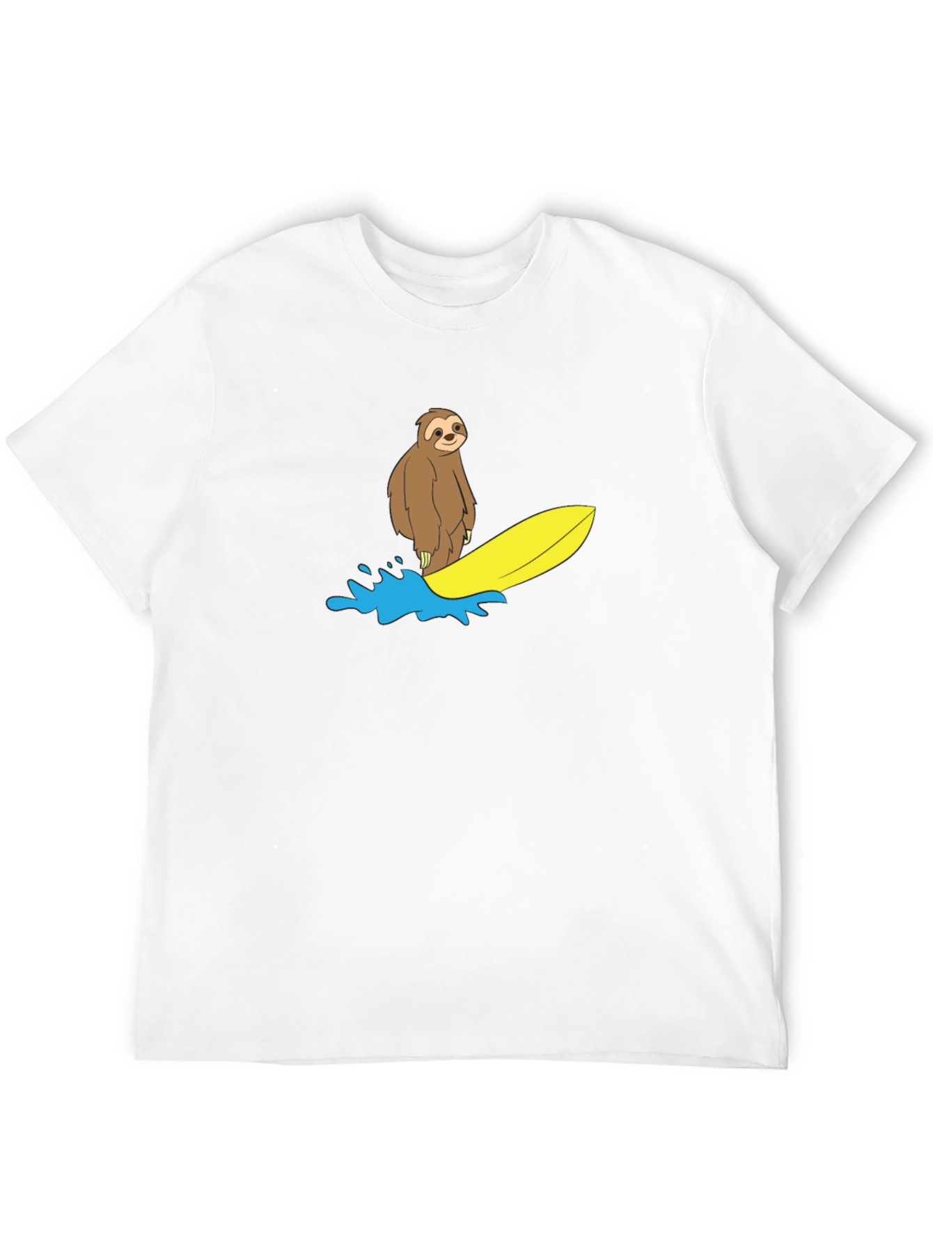 Surfing Sloth Graphic T-Shirt - Relaxed Fit