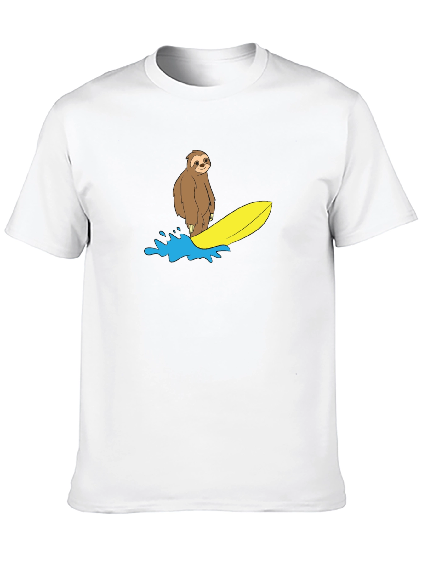 Surfing Sloth Graphic T-Shirt - Relaxed Fit
