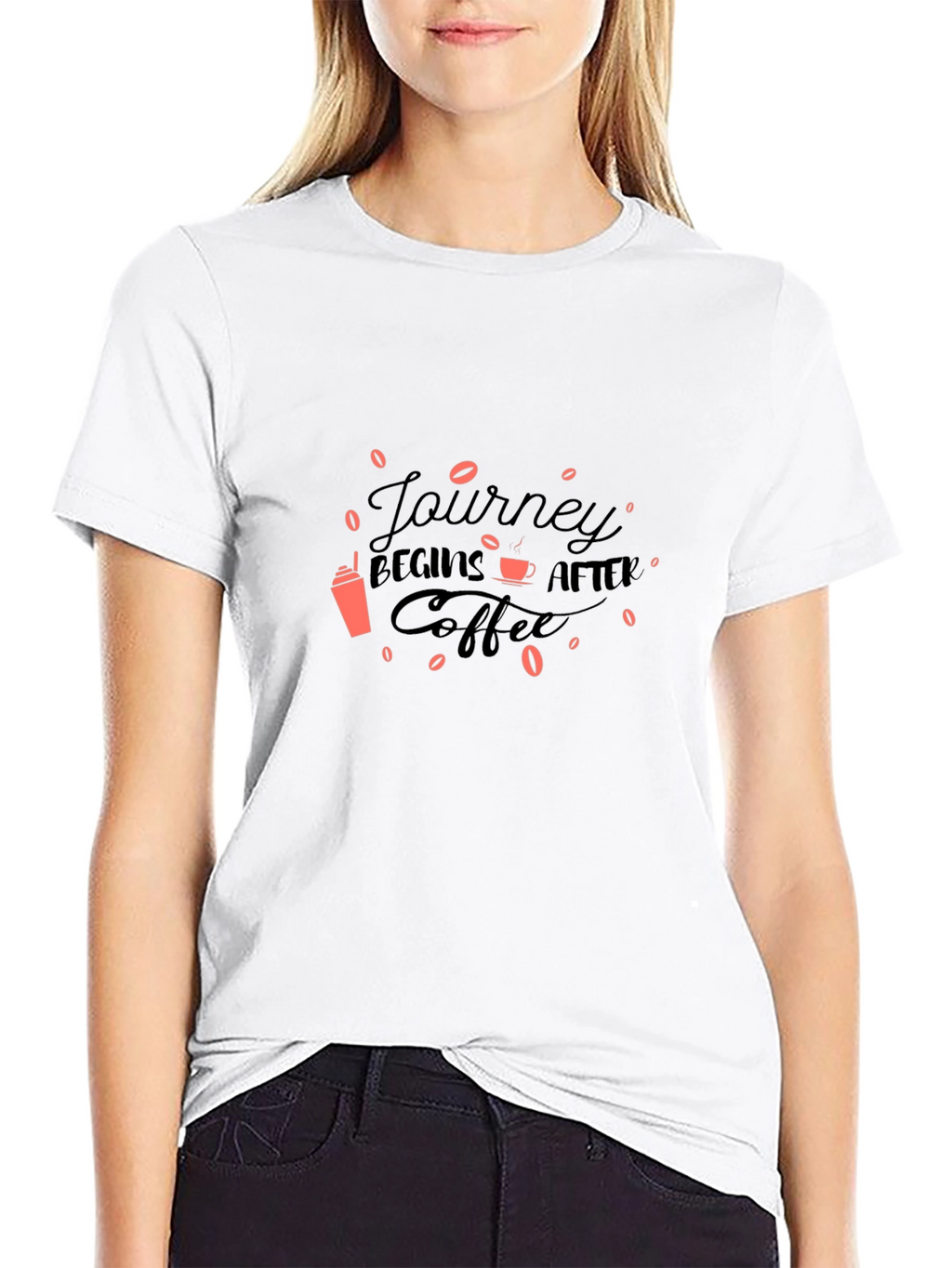 Journey Begins After Coffee Graphic Tee