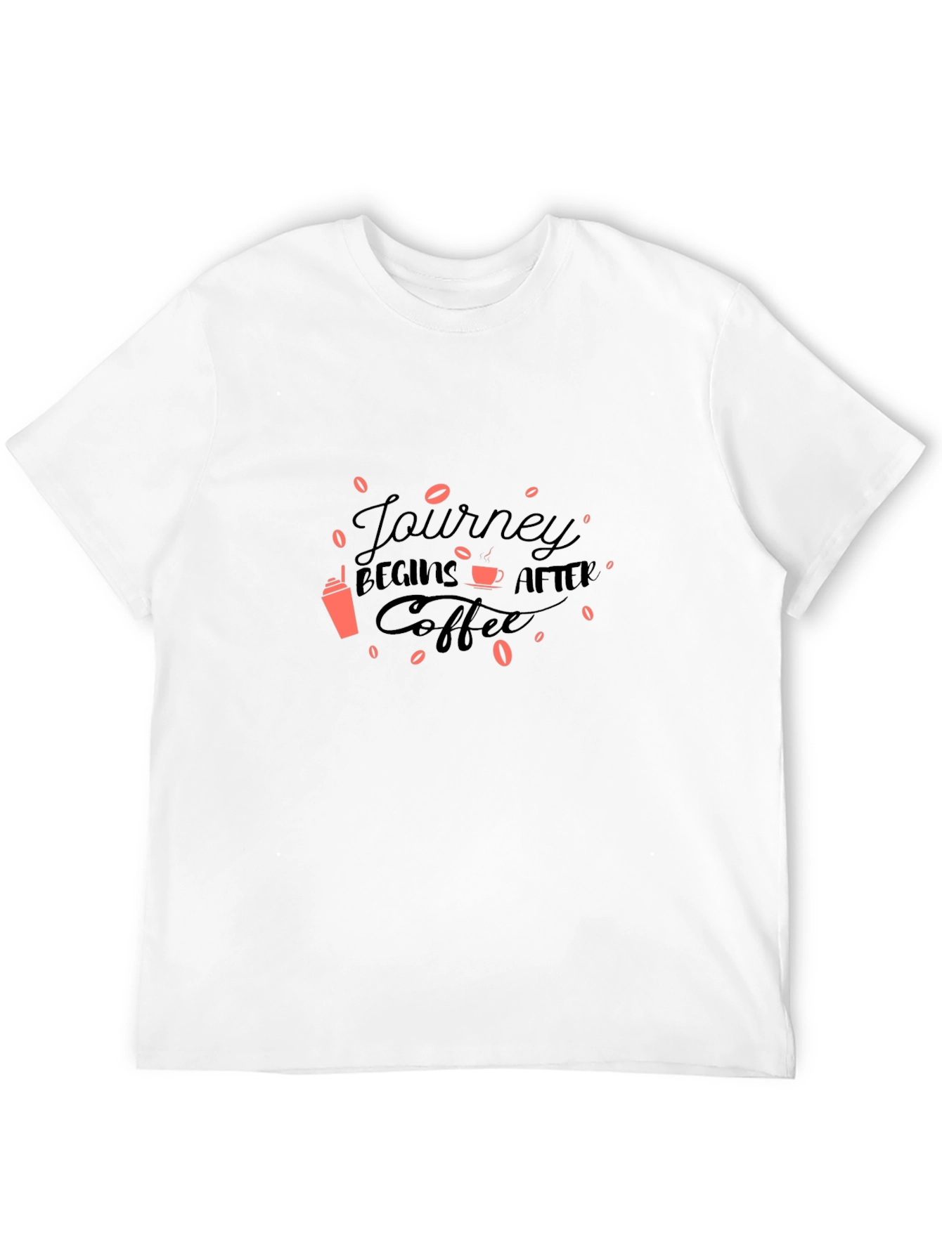 Journey Begins After Coffee Graphic Tee