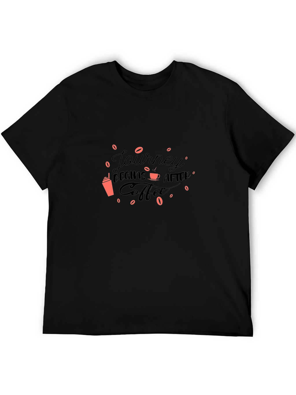 Journey Begins After Coffee Graphic Tee