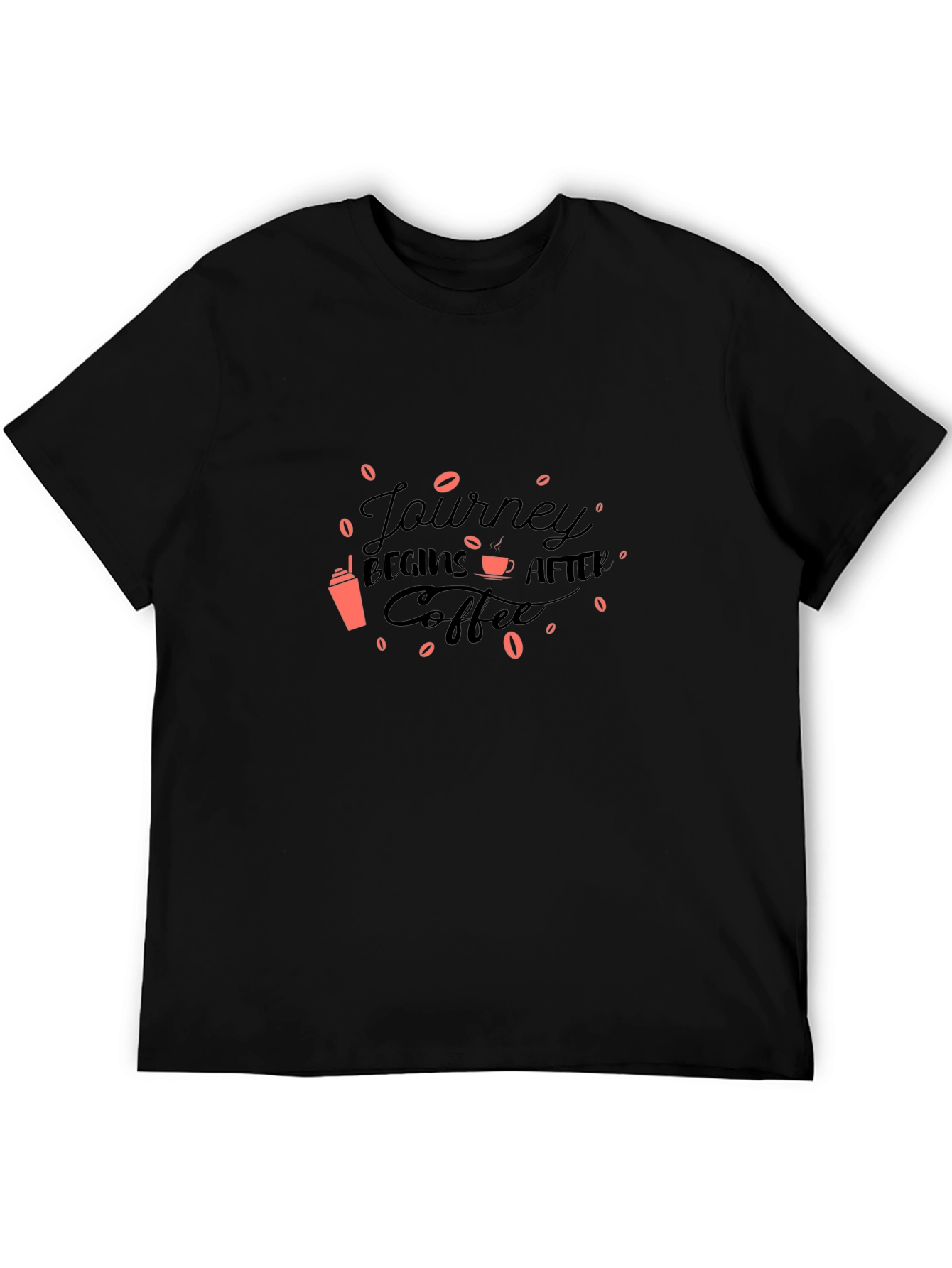 Journey Begins After Coffee Graphic Tee