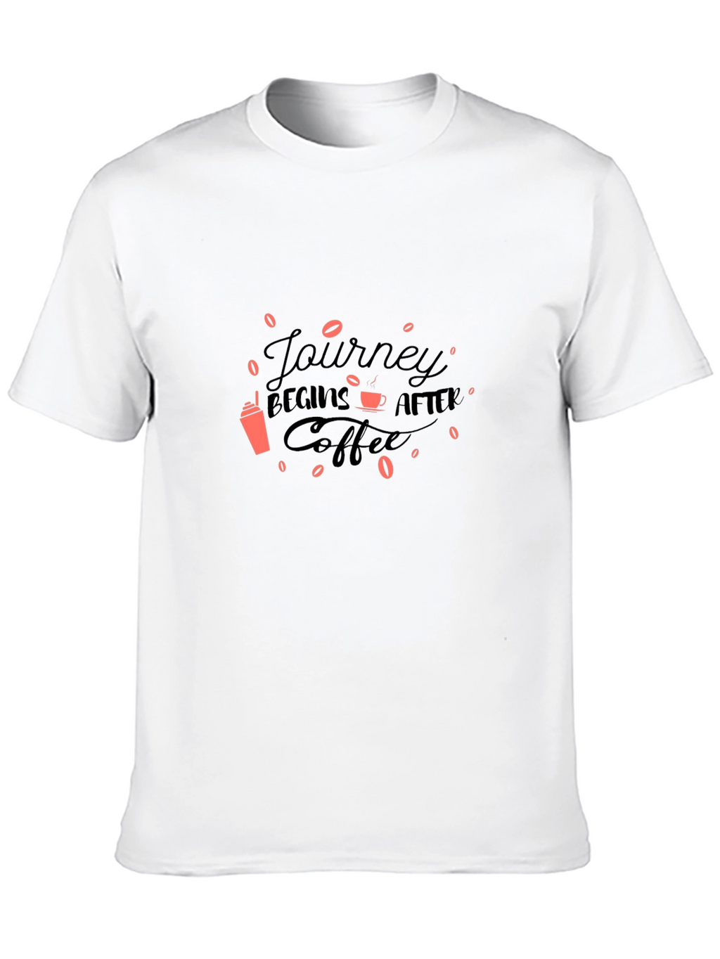 Journey Begins After Coffee Graphic Tee