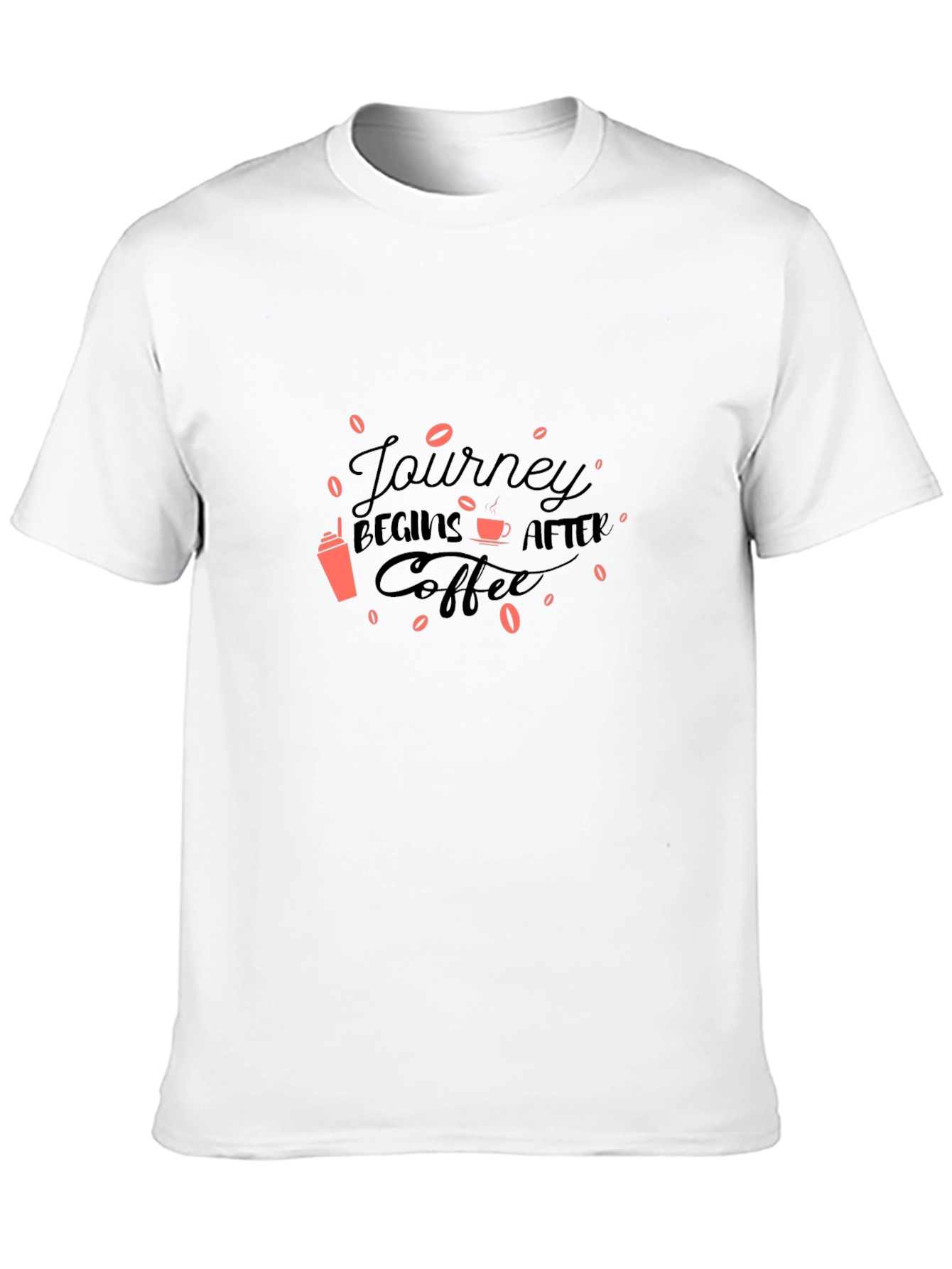 Journey Begins After Coffee Graphic Tee