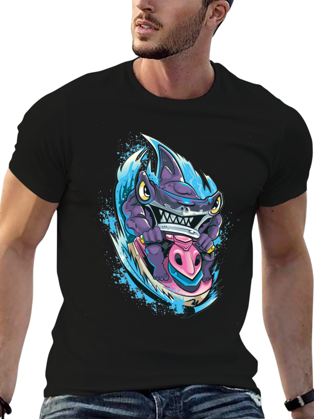 Shark Jet Ski T-Shirt