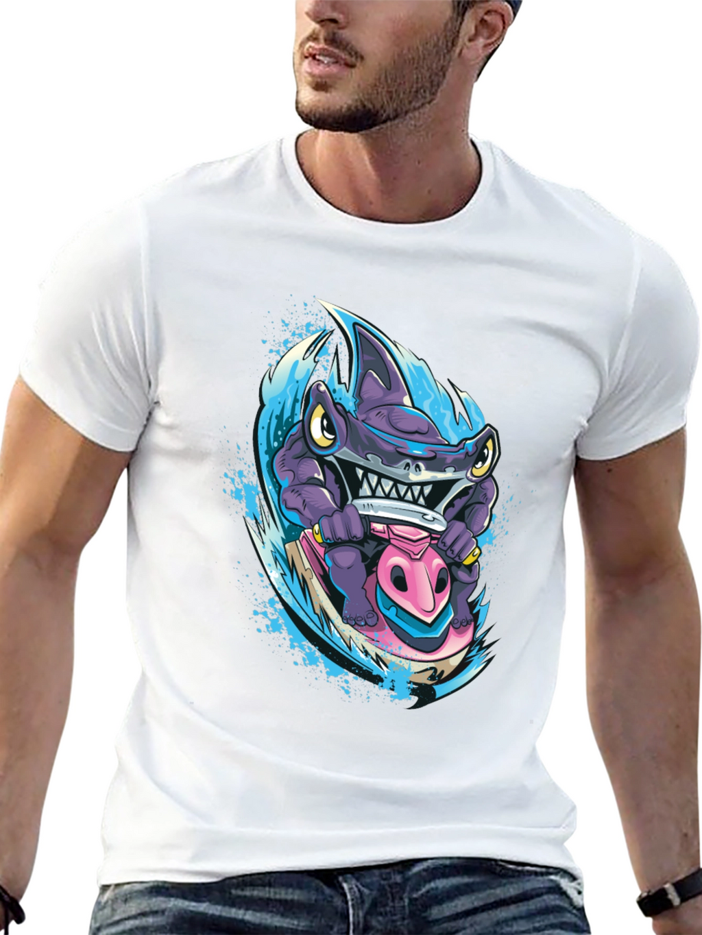 Shark Jet Ski T-Shirt