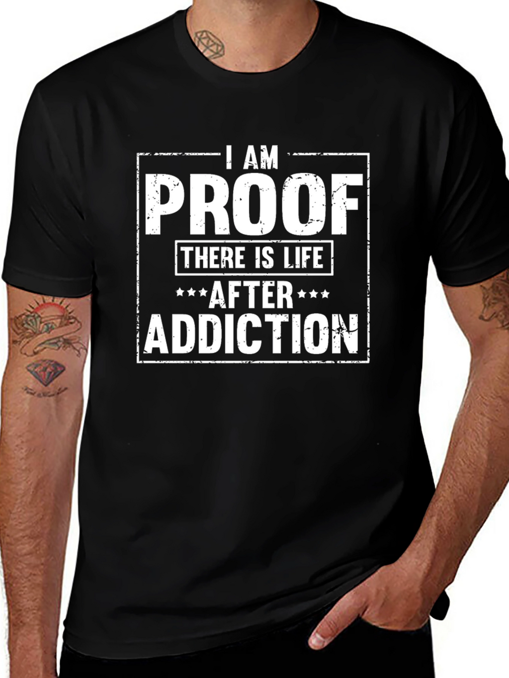 I AM PROOF There Is Life After Addiction T-Shirt