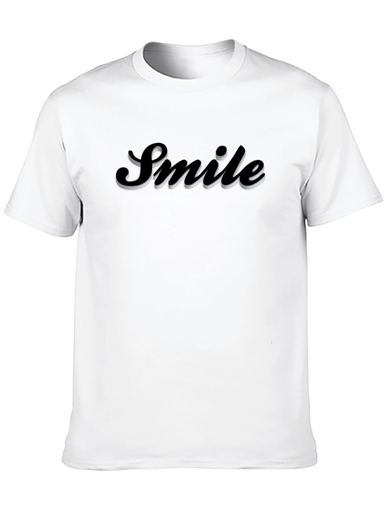 Smile Graphic Black T-Shirt - Trendy Casual Wear