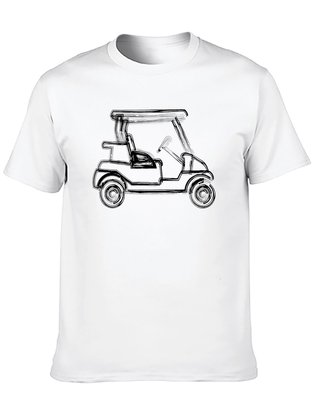 Golf Cart Graphic T-Shirt - Black