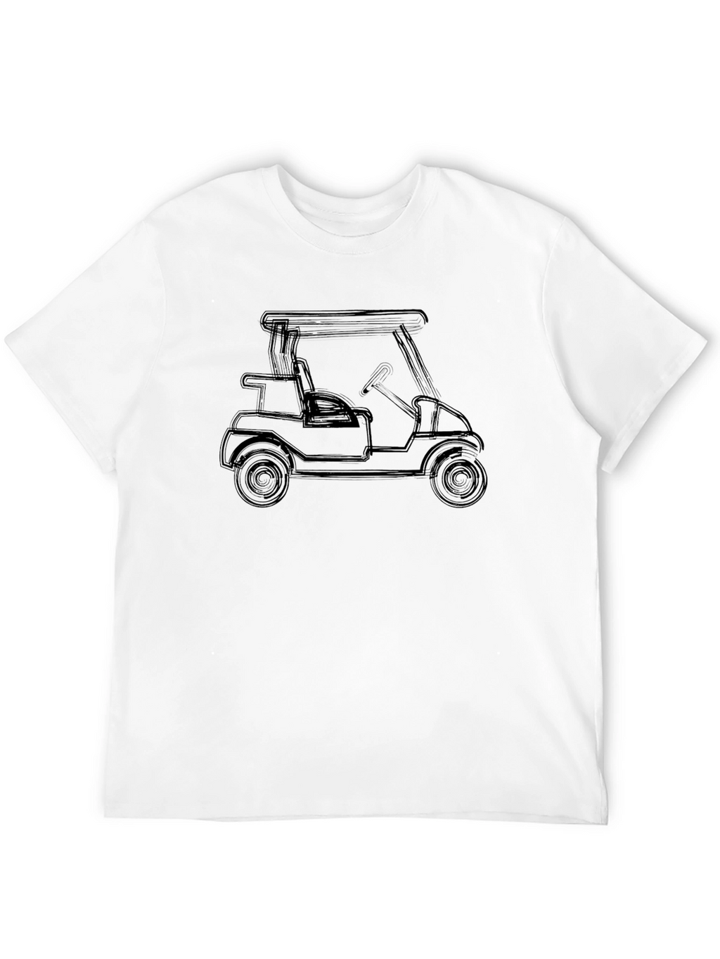 Golf Cart Graphic T-Shirt - Black