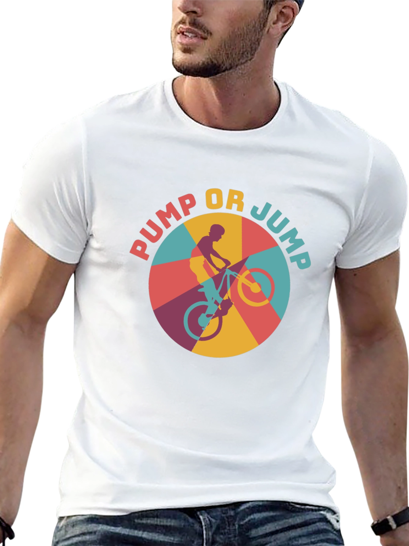 Pump or Jump Retro Biker T-Shirt