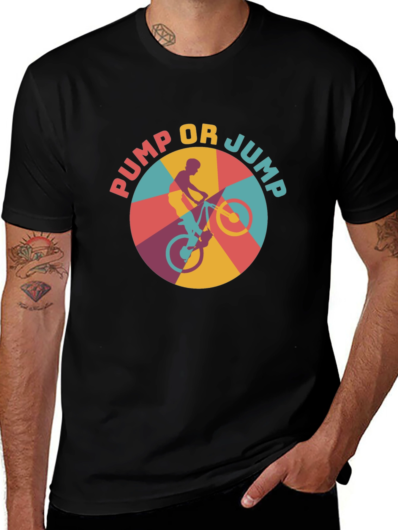 Pump or Jump Retro Biker T-Shirt