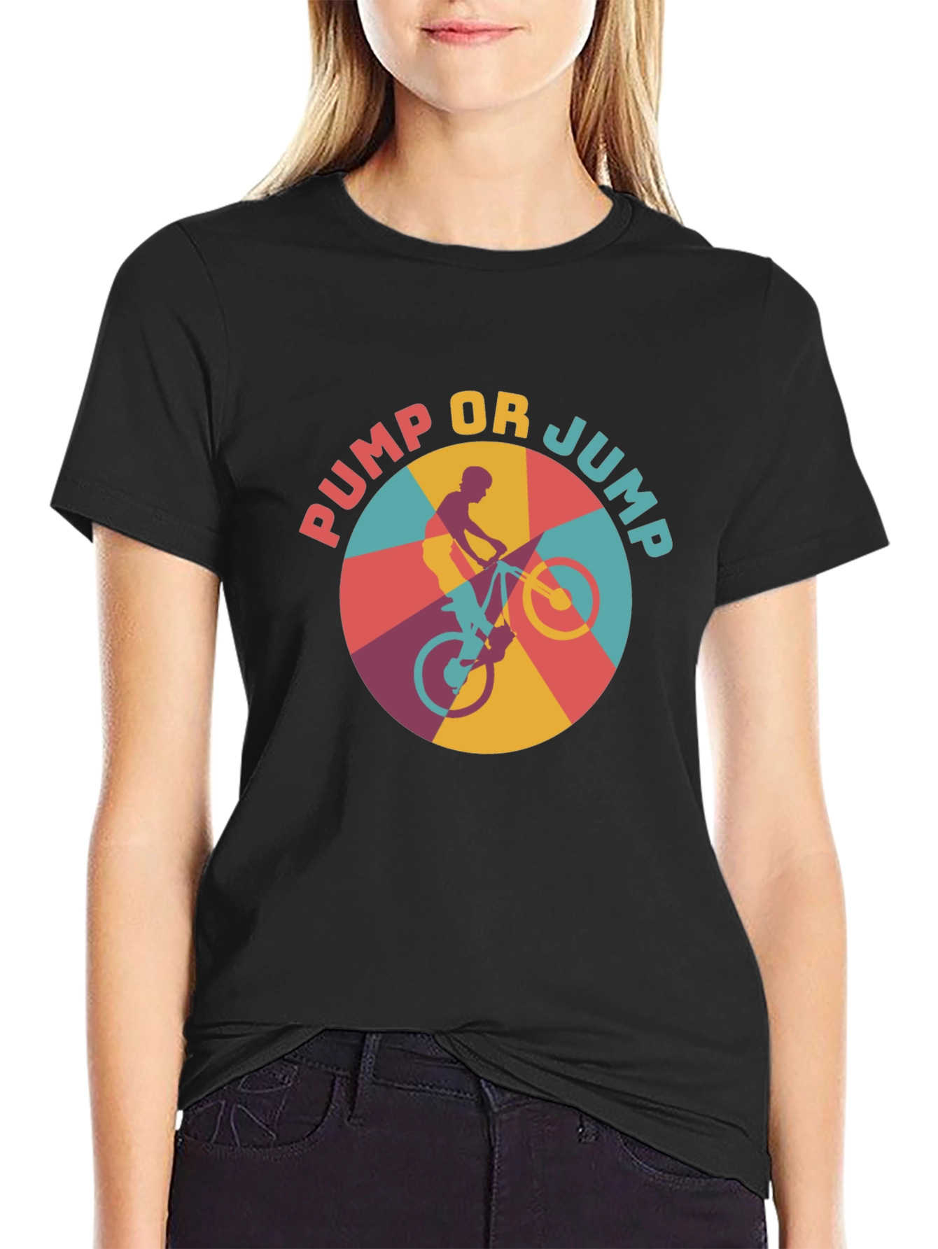 Pump or Jump Retro Biker T-Shirt