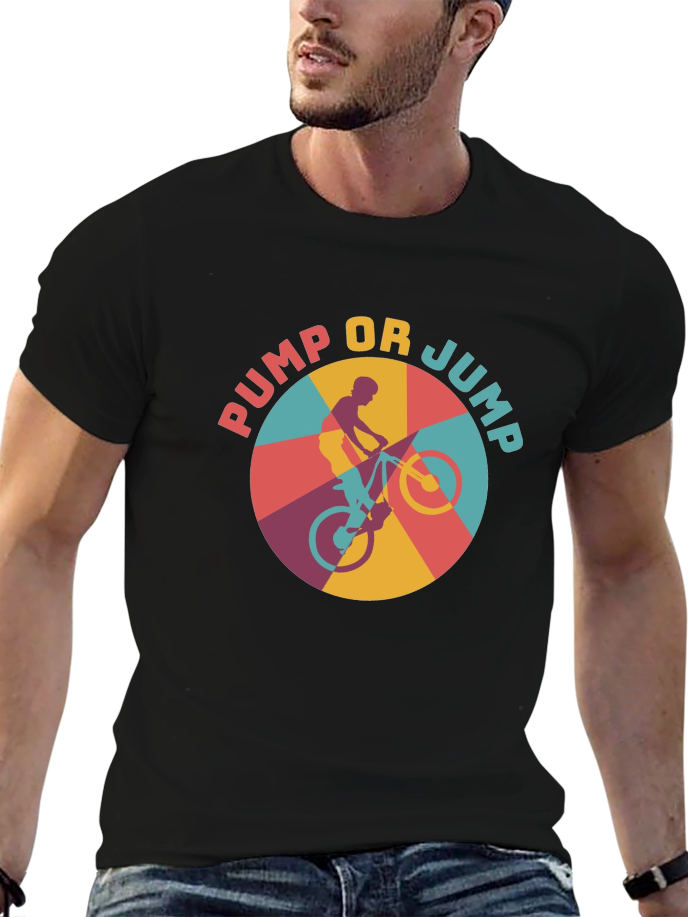 Pump or Jump Retro Biker T-Shirt
