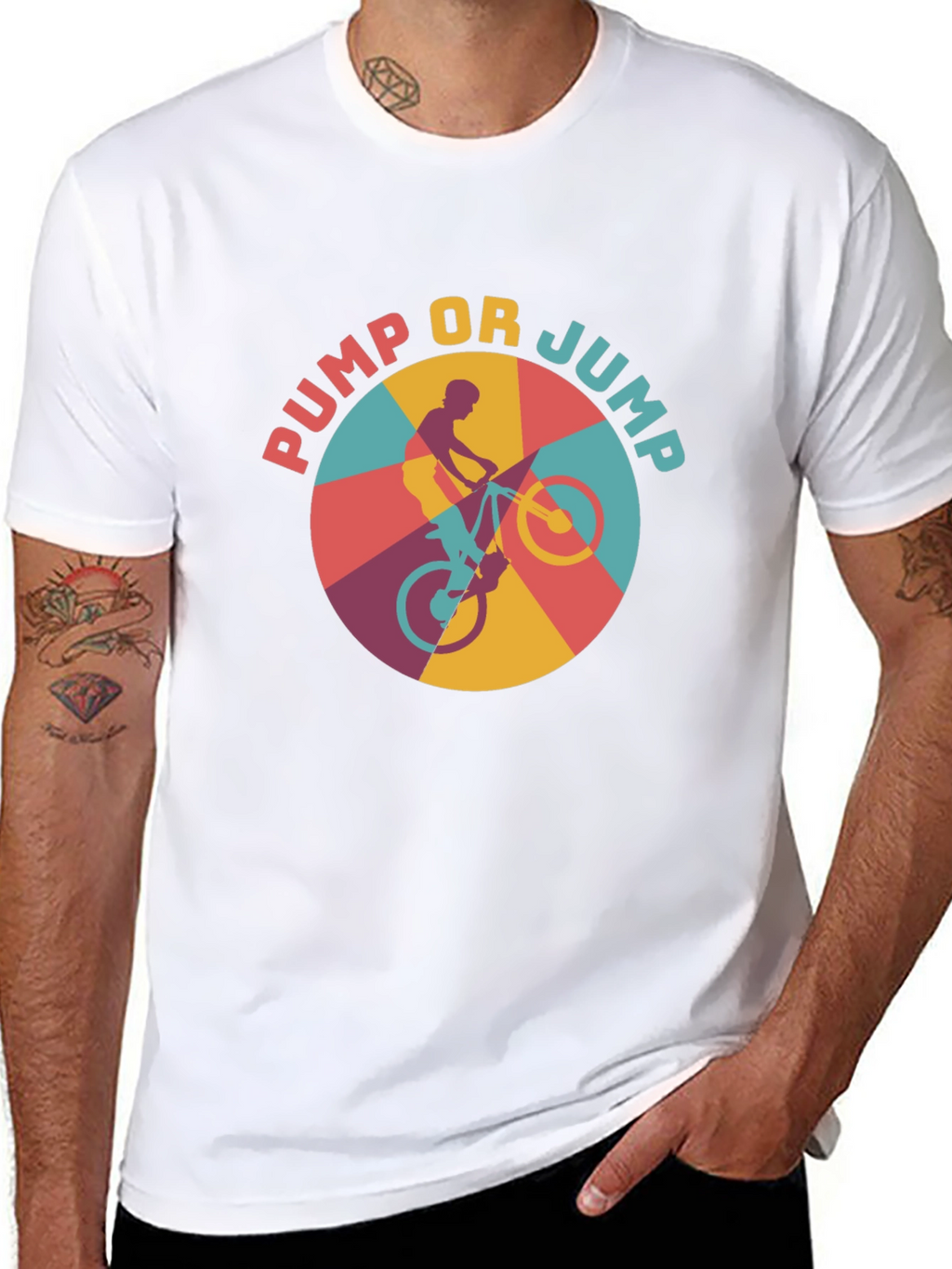Pump or Jump Retro Biker T-Shirt