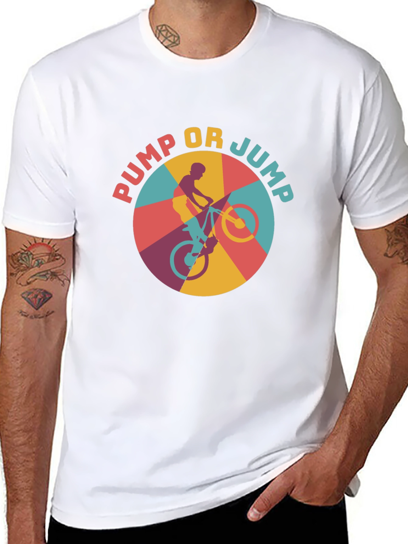Pump or Jump Retro Biker T-Shirt