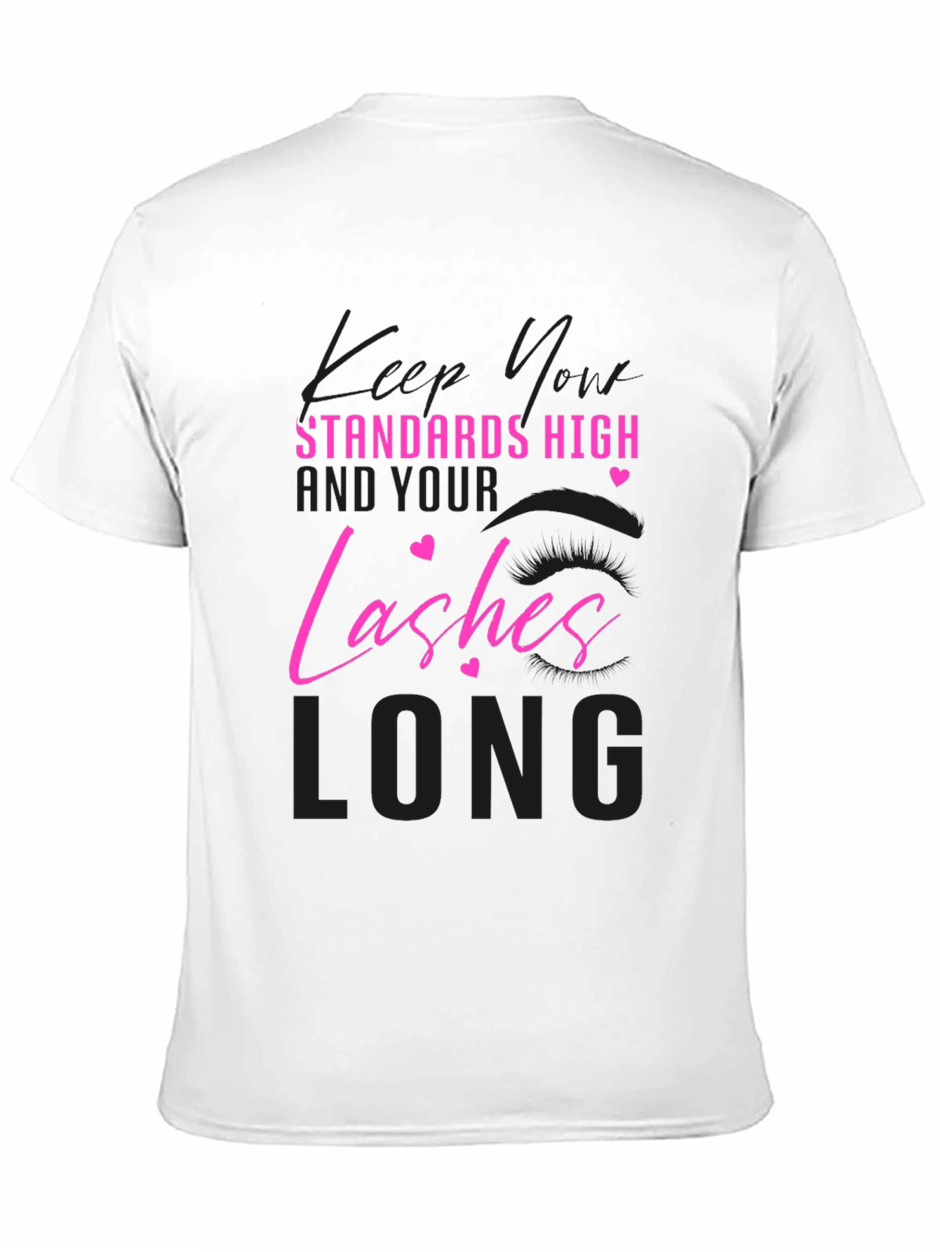 Standards High Lashes Long Black T-Shirt
