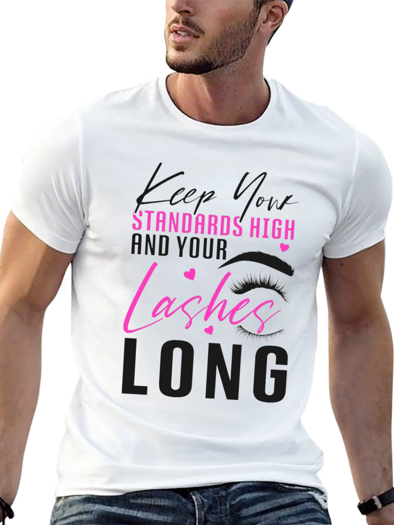 Standards High Lashes Long Black T-Shirt
