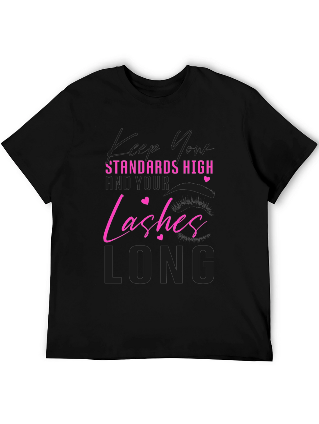 Standards High Lashes Long Black T-Shirt