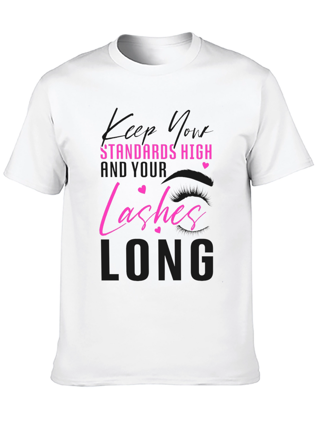 Standards High Lashes Long Black T-Shirt