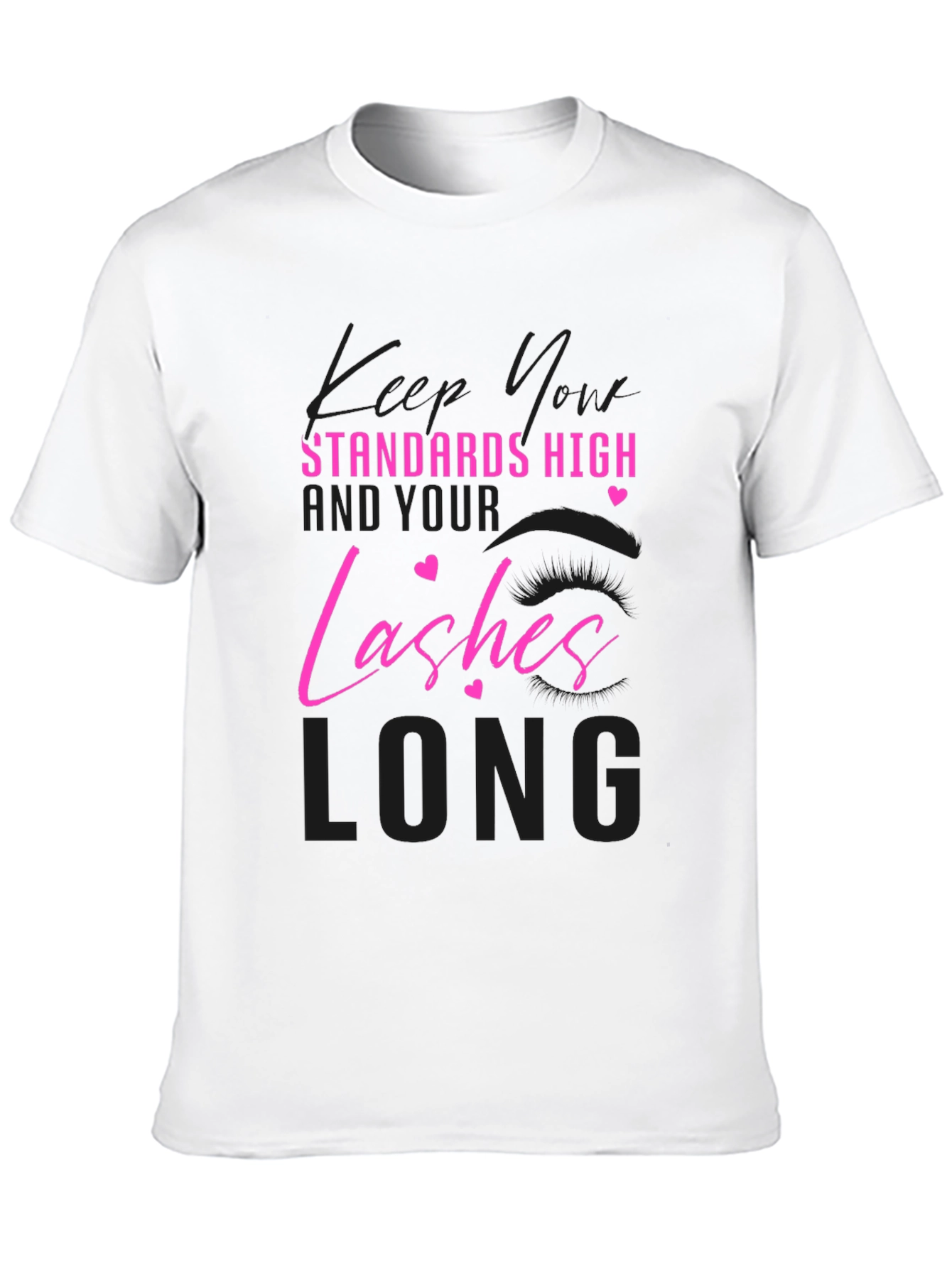 Standards High Lashes Long Black T-Shirt