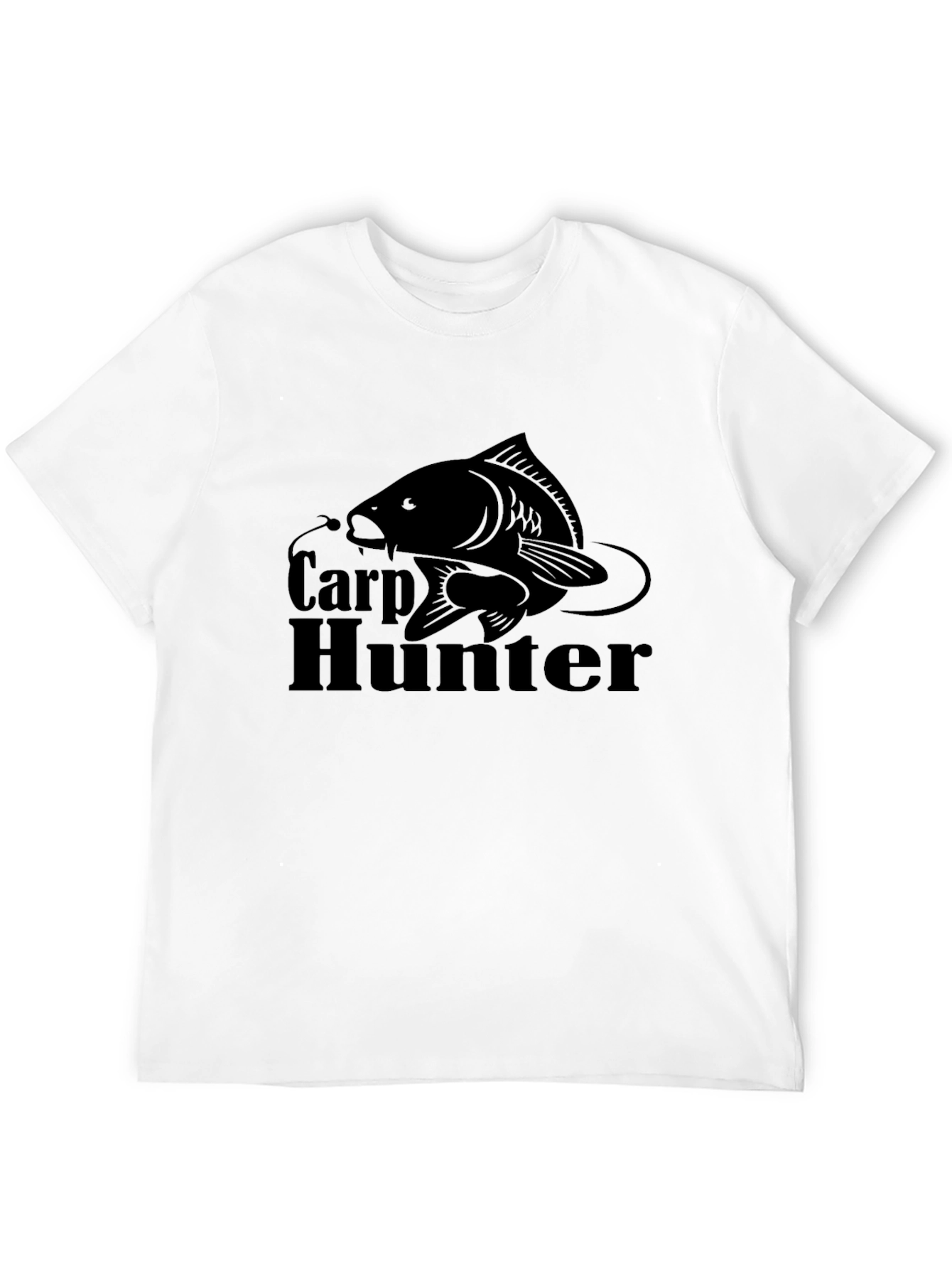 Carp Hunter Black T-Shirt - Fishing Graphic Tee