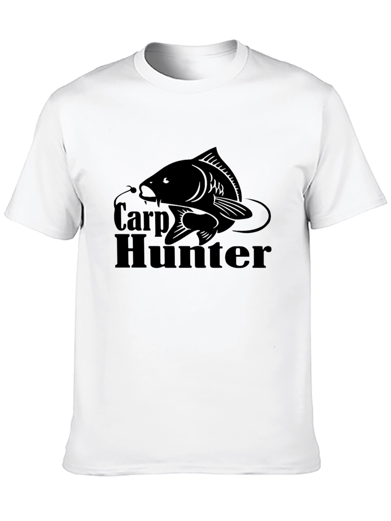 Carp Hunter Black T-Shirt - Fishing Graphic Tee