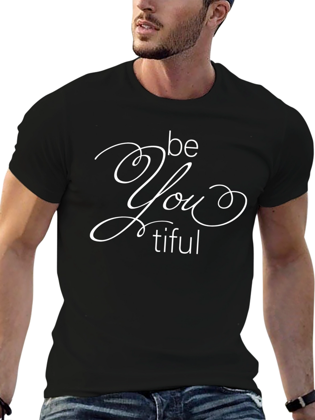 Be-YOU-tiful Black Graphic Tee
