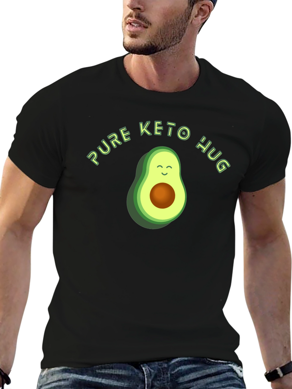 Pure Keto Hug T-Shirt - Avocado Graphic Tee