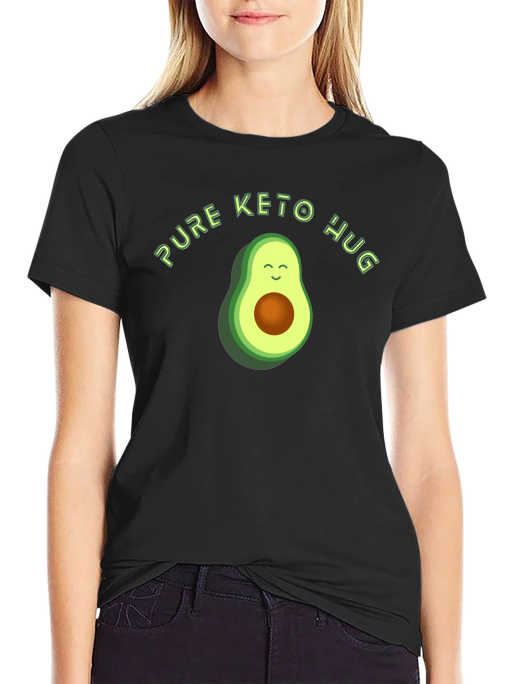 Pure Keto Hug T-Shirt - Avocado Graphic Tee