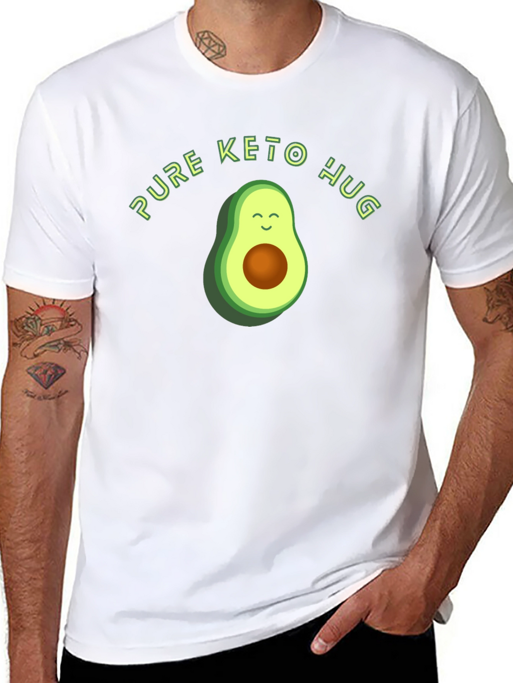 Pure Keto Hug T-Shirt - Avocado Graphic Tee
