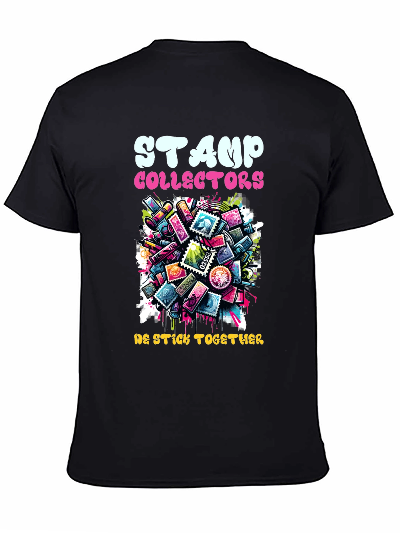 Stamp Collectors Graphic T-Shirt - We Stick Together!