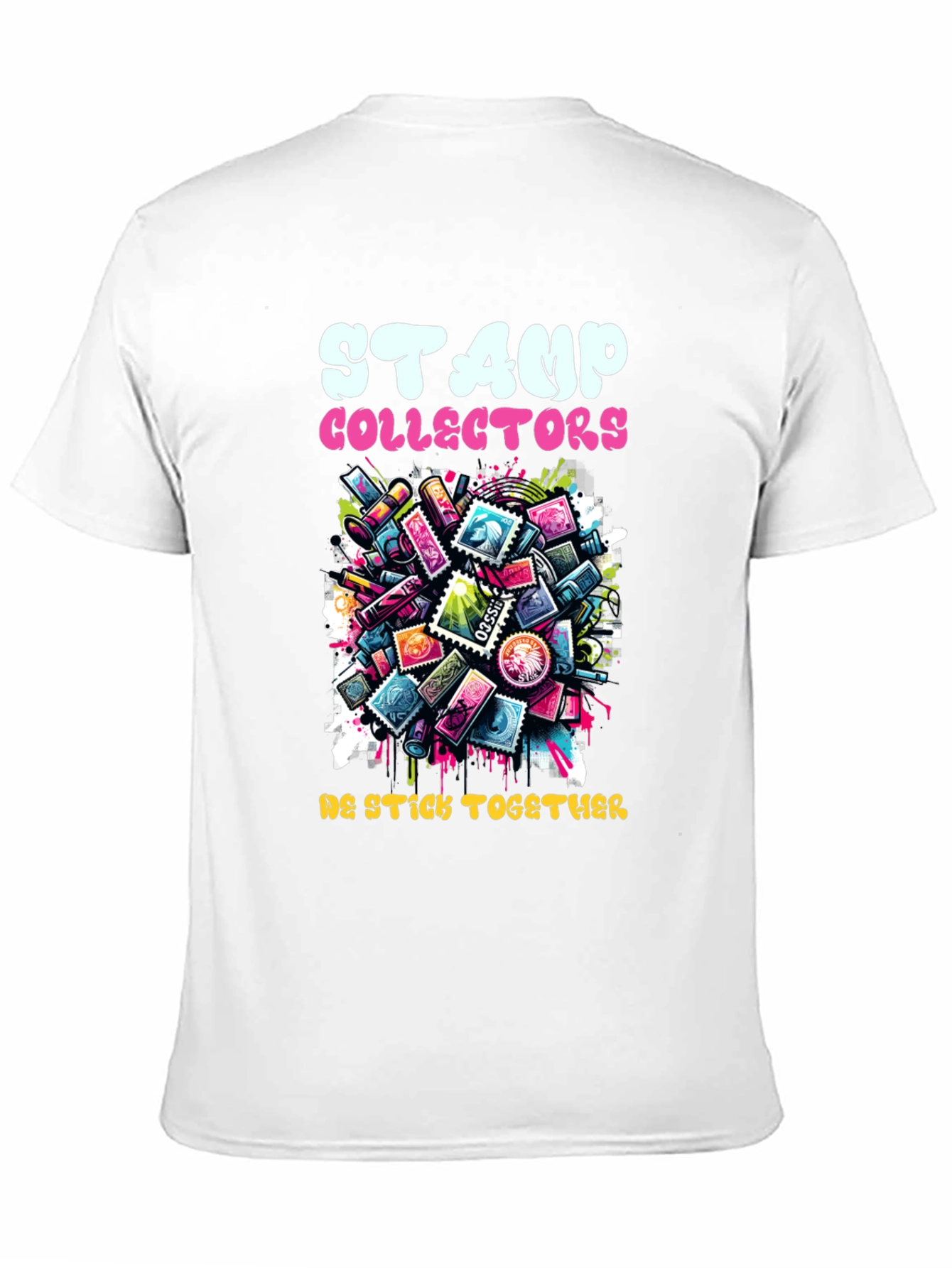 Stamp Collectors Graphic T-Shirt - We Stick Together!