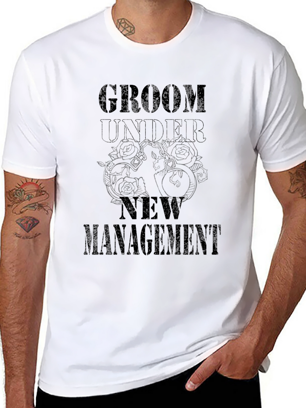 Groom Under New Management Graphic Tee - Black
