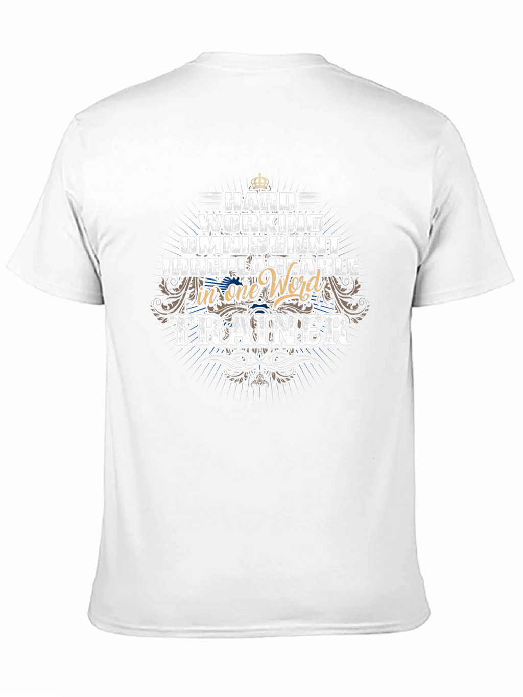 Hard Working Trainer Black T-Shirt