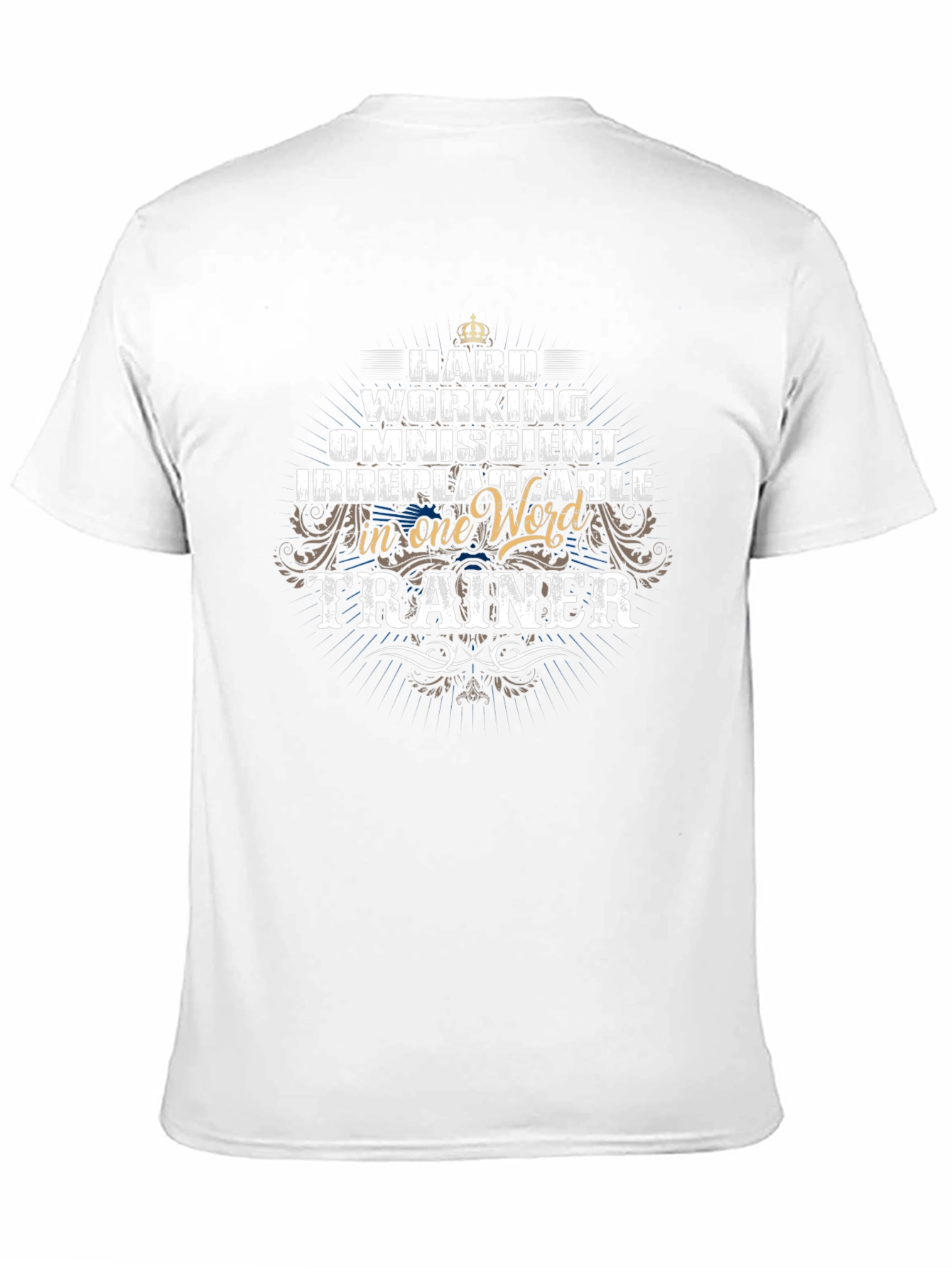 Hard Working Trainer Black T-Shirt