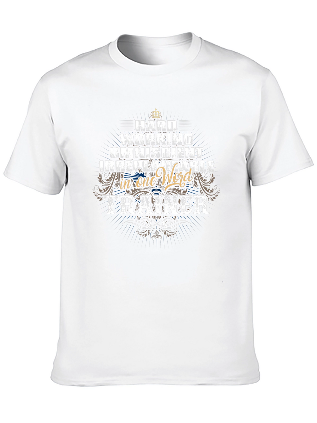 Hard Working Trainer Black T-Shirt