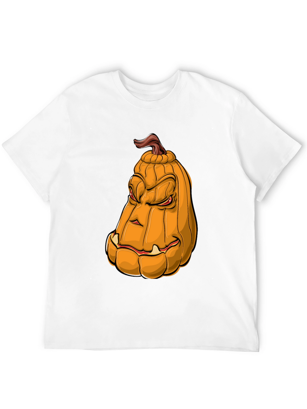 Mens Pumpkin Face Graphic Tee - Halloween Style