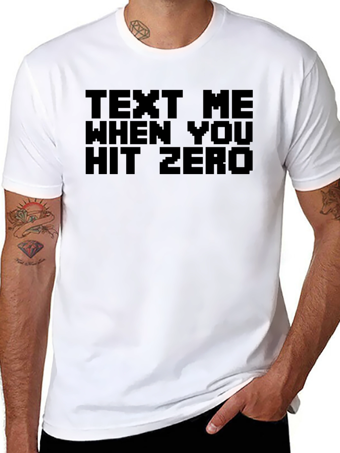 Text Me When You Hit Zero Novelty T-Shirt