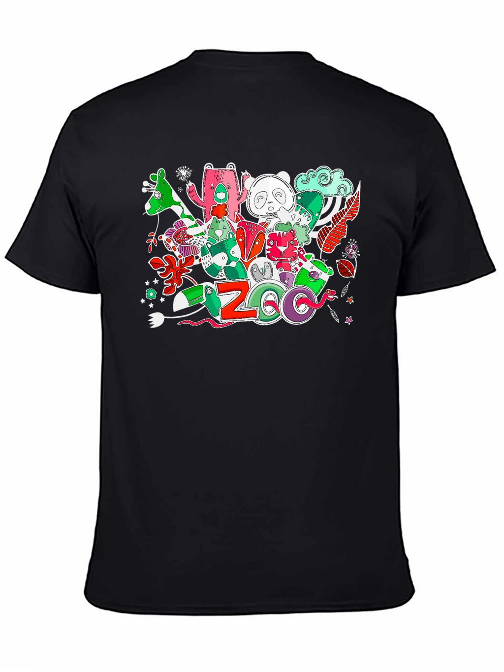 Zoo Animal Graphic Print T-Shirt