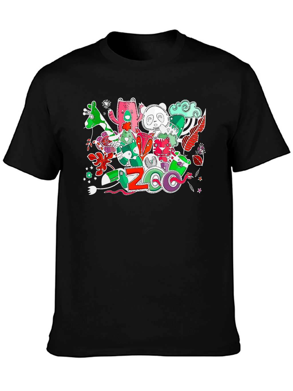 Zoo Animal Graphic Print T-Shirt