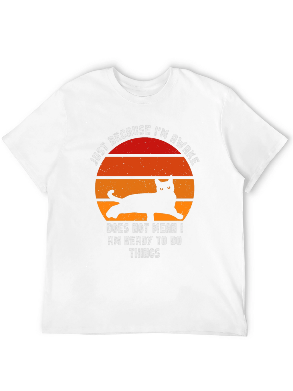 Cat Silhouette T-Shirt - Im Awake Not Ready