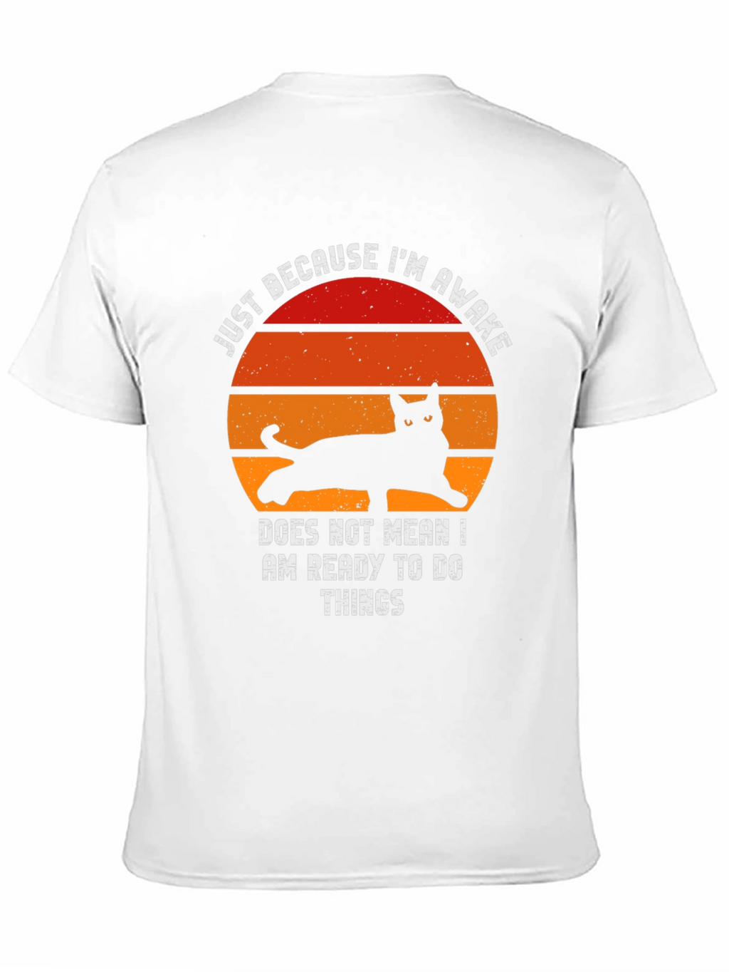 Cat Silhouette T-Shirt - Im Awake Not Ready